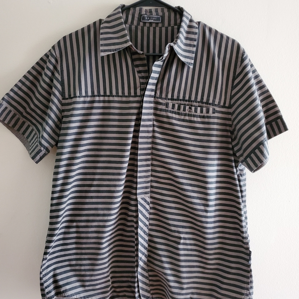 Orisue Pinstripe Button Down Shortsleeve